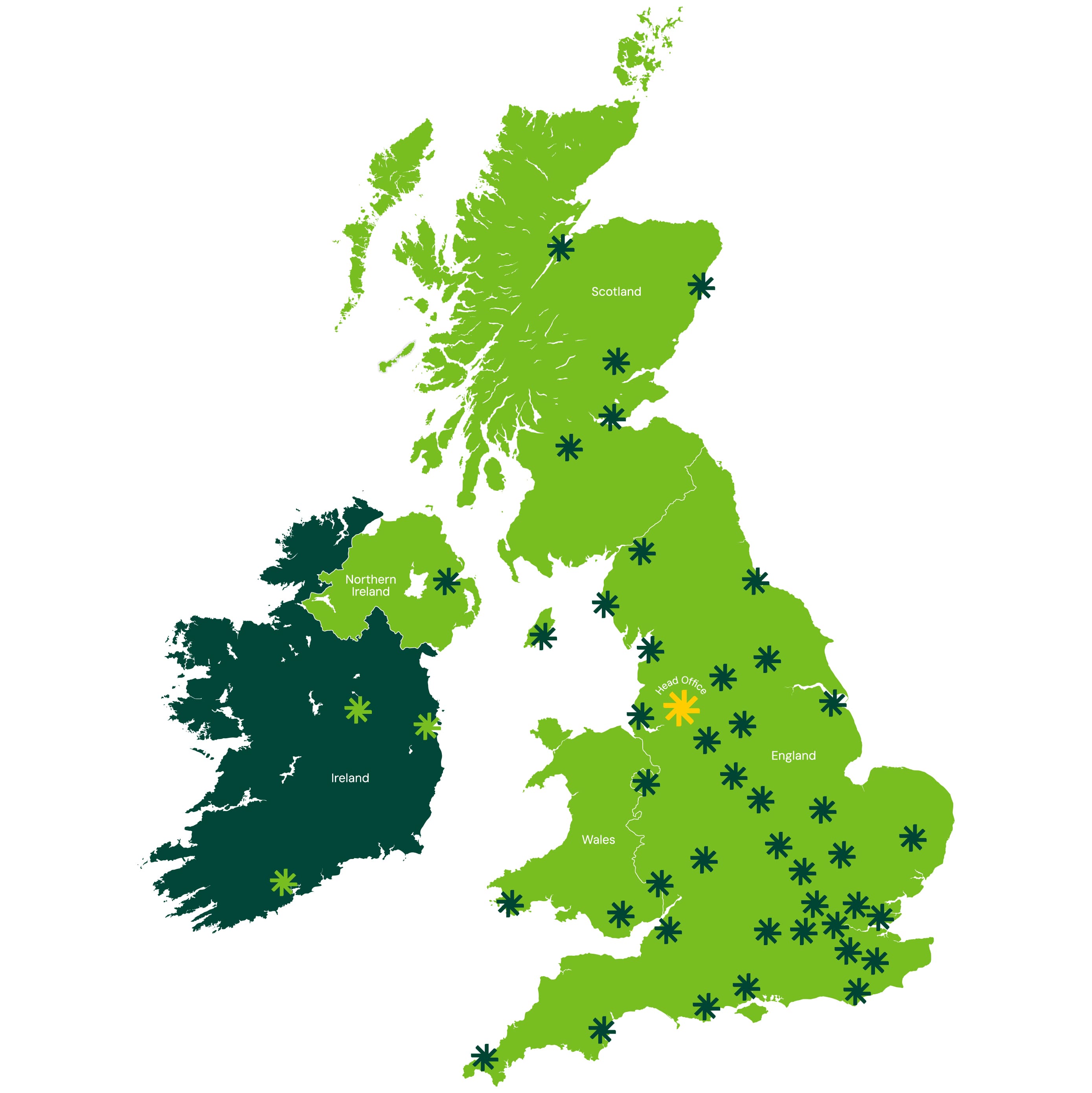 Map of Jangro distributor locations